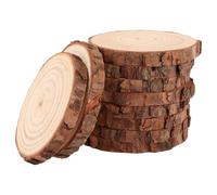 10 dischi di legno 13-14 cm di diametro, dischi di legno rotondi incompiuti, dischi per alberi senza foro circa 15 mm di spessore, dischi per albero fai da te, artigianato, matrimoni, centrotavola di