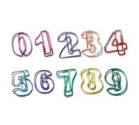 10 Divisioni Numero Creativo Molded Metal Morsetti per l'educazione della prima infanzia e la gestione dei file I bambini che imparano i morsetti di carta