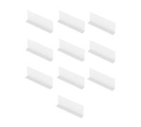 10 Divisori trasparenti per scaffali, PVC 0,8 mm, organizer magnetico | Materiale PVC trasparente, installazione magnetica o adesiva, design a L per scaffali retail(A,28x3x6cm)