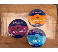 10 DVD-R 10 DVD-R 10 DVD+R VERBATIM PACK VERGINE 4,7 GB 16X + 30 BUSTINE