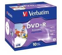 10 DVD+R Verbatim Print ID Brand 4,7GB 16x STAMPABILI 10 Pack Jewel Case 43508