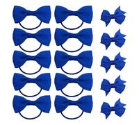 10 Elastici Per Capelli Con Fiocco, 5 Forcine Con Fiocco, Accessori Per Capelli Blu Per Ragazze, Fascia Per Capelli Con Fascia Elastica, Copricapo Con Fiocco Blu, Accessori Di Abbigliamento