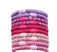 10 elastici per capelli da donna in colori assortiti, morbidi fermacoda, eleganti elastici per capelli per donne e ragazze con capelli fini, spessi, medi e lunghi (style 2,10)