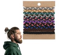 10 elastici per capelli da uomo, in gomma di alta qualità, per lo sport, tutti i giorni e alla moda, accessorio per il polso, presa forte senza rottura dei capelli in uso intensivo (dieci colori)
