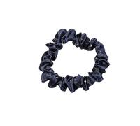 10 elastici per capelli in raso, sottili per capelli, piccoli scrunchies, morbidi e elastici, eleganti accessori per capelli da donna, lunghi o spessi, blu navy A