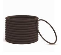 10 elastici per capelli marroni, spessi 4 mm, morbidi elastici per capelli, senza metallo, resistenti, unisex, per donne, uomini, ragazze, bambini, accessori per capelli spessi (marrone)