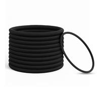 10 elastici per capelli neri, spessi 4 mm, morbidi elastici per capelli, senza metallo, resistenti, unisex, per donne, uomini, ragazze, bambini, accessori per capelli spessi (nero)