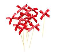 10 eleganti toppers per cupcake con fiocco in legno progettati per compleanni a tema romantico e addio nubilato, celebrazioni per toppers per torta con bastoncini legno