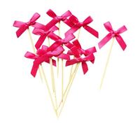 10 eleganti toppers per cupcake con fiocco in legno progettati per compleanni a tema romantico e addio nubilato, celebrazioni per toppers per torta con bastoncini legno