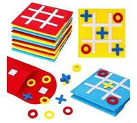 10 elementi di gioco per Tic For Tac Toe per gioco da tavolo strategico a nove griglie per sviluppare l'immaginazione spaziale e la capacità di analisi logica (10 set rosso)