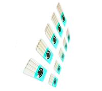 10 elettrodi elettrochimici serigrafati 3 in 1 - Elettrodi di lavoro al carbonio, ausiliari e di riferimento Ag/AgCl