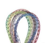 10 esche a rete in Mylar per esche a forma di pesciolino e corpo E Z, materiale EVA, elastico, resistente, con glitter, colori misti, per esche artigianali e pesca (8 mm)