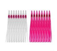 10 esche fosforescenti da 80 mm, in gomma, per pesca d'acqua dolce, con azione bilanciata e ampia capacità di ricerca (bianco)