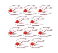 10 esche galleggianti a forma di riccio di mare per spigola, si illuminano al buio, con movimento e vibrazione quando vengono trascinate o sollevate (piccola rossa)