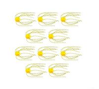 10 esche galleggianti a riccio di mare per spigola, che si illuminano al buio, con movimento e vibrazione quando trascinate o sollevate (grande giallo)
