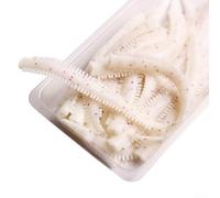 10 esche in stile bachi da seta in gomma termoplastica morbida consente un collasso naturale e un recupero durante i recuperi lenti (n. 6 bianco)