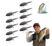 10 esche morbide a forma di girino con ganci, 2026 nuove esche artificiali per pesci galleggianti, esche realistiche per pesca a mosca girino