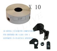 10 Etichette Compatibile per Brother DK11201 29mmX90mm QL 1050 1000 1060N+Telaio