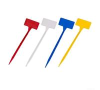 10 etichette in plastica per piante rivolte verso l'alto per giardino e vivaio, marcatori per piante ad angolo di 30 gradi per una facile identificazione ed etichettatura (bianco)