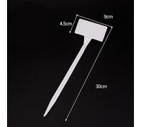 10 etichette in plastica per piante rivolte verso l'alto per vivaio e giardino, etichette angolate per una facile scrittura e una chiara visibilità (bianco)