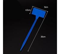 10 etichette in plastica per piante rivolte verso l'alto per vivaio e giardino, etichette angolate per una facile scrittura e una chiara visibilità (blu)