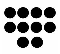 10 etichette NFC NTAG215, chip NFC programmabile riscrivibile, rotondo nero, memoria da 504 byte per tutti i dispositivi abilitati NFC Android (senza adesivo)