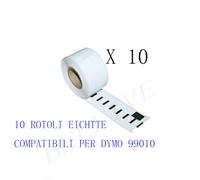 10 Etichette per DYMO 99010 89mmX28mm LABELWRITER 400 400 Duo 400 Turbo 400 Twin