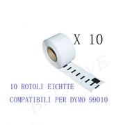 10 Etichette per DYMO 99010 89mmX28mm LABELWRITER 400 Twin Turbo 450 450 Duo