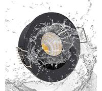 10 faretti da incasso IP65, impermeabili, 3 luci interne da 1 W, di alta qualità, per armadi, COB Mini LED (nero, 6000 K)