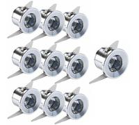 10 FARETTO LED 1W PUNTO LUCE SEGNAPASSO AD INCASSO SCALE LUCE BIANCA FREDDA 220V