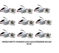 10 FARETTO LED 1W PUNTO LUCE SEGNAPASSO AD INCASSO SCALE LUCE BIANCA FREDDA 220V