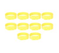 10 Fasce di Identificazione per Collare di Capra e Pecora per Marcatura, Distinzione e Monitoraggio del Bestiame, Materiale PU, Piccole e Leggere (36cm Giallo)