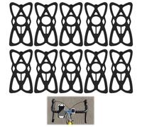 10 fasce elastiche di sicurezza per supporto telefono bicicletta - cinghia universale accessorio di protezione per fotocamere sportive supporto doppia clip fissaggio telaio