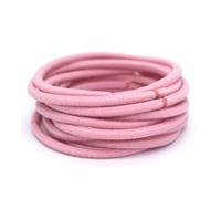 10 fasce per capelli stile semplice ad alta elasticità protezione coda di cavallo senza cuciture ragazze accessori per lo styling dei bambini rosa