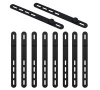 10 fascette in silicone, soluzione di gestione dei cavi riutilizzabili, regolabili in modo elastico, organizer per cavi con fibbia di serratura, richiudibile, ideali per viaggi e a casa