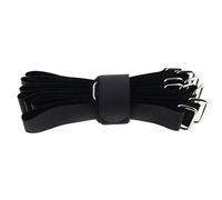 10 fascette stringicavo in velcro, 800 x 38 mm, colore nero, con velcro incrociato