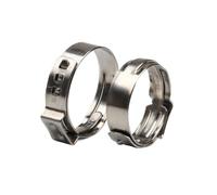 10 fascette stringitubo a orecchio singolo in acciaio inossidabile 304 | Il design continuo fornisce una forte forza di serraggio e una tenuta a 360 gradi for i tubi dell'acqua(10.3-12.8mm)