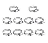 10 fascette stringitubo da 18-32 mm Jubilee Clips regolabili in acciaio inossidabile 304 fascette stringitubo per tubi a vite senza fine