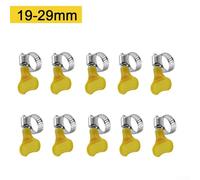 10 fascette stringitubo variabili da 1038 mm, in acciaio inox, con manici in plastica gialla, resistenti all'erosione, morsetti per aria, acqua, carburante (1929 mm, 10 pezzi)