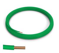 10 Feet (3 Meter) - Insulated Solid Copper THHN/THWN Wire - 10 AWG, Wire is Made in The USA, Residential, Commerical, Industrial, Grounding, Electrical Rated for 600 Volts - in Green