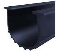 10 Feet Garage Door Weather Stripping Kit, Universal Bottom Seal Strip with Professional Grade T-End Rubber, 5/16" x 3 3/4" (Black)