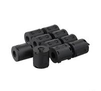 10 fermacavi ad anello in ferrite con nucleo in ferrite, con nucleo nero, 7 mm (nero)