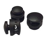 10 fermacoulisse, ideali per coulisse da 3/4/5 mm, chiusura per cordoncini, giacche, elastici, colore: nero (modello 8)