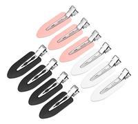 10 Fermagli Capelli Senza Piegatura Clip Senza Piegatura Pin Fermagli per Arricciature Fermaglio Capelli per Frangia Onde Dita Trucco Forcine Parrucchiere(Nero, Bianco, Rosa)