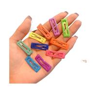 10 fermagli colorati che si illuminano al buio, a forma di stella, a forma di cuore, clip per capelli per ragazze, accessori per capelli per bambine (casuali 10 pezzi, rettangolari)