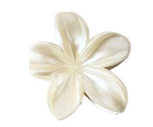 10 fermagli for capelli a forma di fiore, eleganti e chic, grandi dimensioni, con motivo floreale, accessorio versatile for acconciature semi-raccolte per Donne(WHITE)