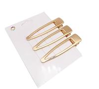 10 fermagli per capelli dorati, in metallo, per ragazze e donne, clip per ombelico d'anatra, clip per capelli per acconciature, trucchi, accessori per capelli, 6,5 cm x 1,5 cm
