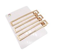 10 fermagli per capelli dorati, in metallo, per ragazze, ragazze, donne, clip a becco d'anatra, clip per capelli per acconciature, trucchi, accessori per capelli, 8 cm x 1,5 cm