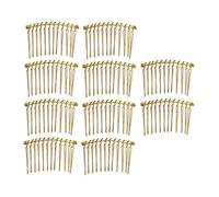 10 fermagli per capelli in metallo bianco fai da te pettine laterale 12 denti accessori per capelli oro