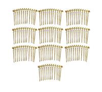 10 fermagli per capelli in metallo bianco fai da te pettine laterale 12 denti accessori per capelli oro